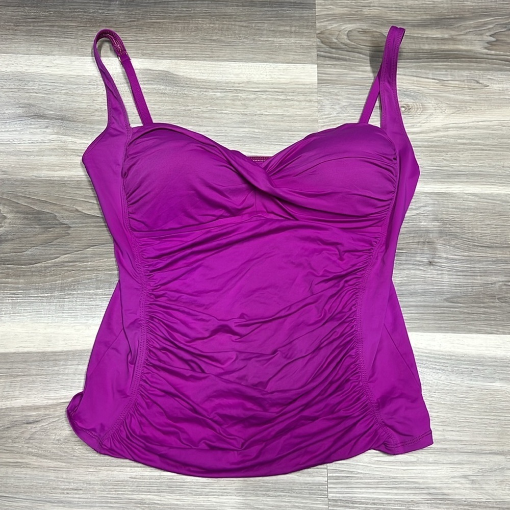 La Blance pink / purple bathing suit top size large - Picture 2 of 7